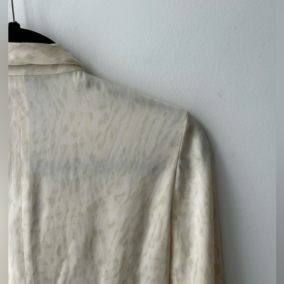 Vintage Ivory silk Chiffon Bow Blouse Linda Allard - Picture 14 of 15